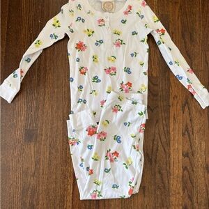 The Beaufort Bonnet Company White and Pink Pajama Set